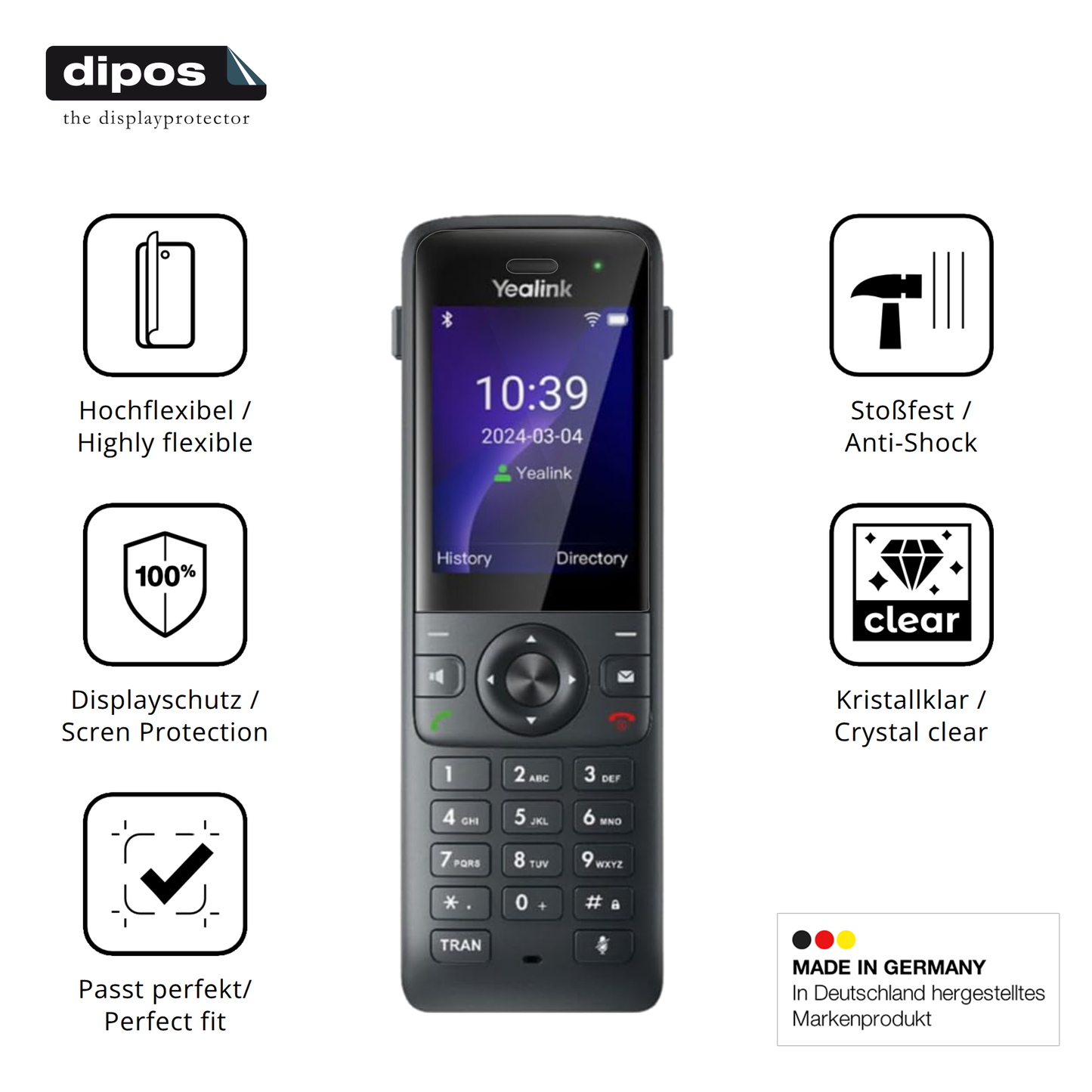 2x 3D Full Cover Schutzfolie für AX83H W78H