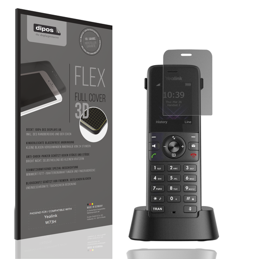 Blickschutzfolie von dipos passend für Yealink W73H, 100% Displayabdeckung und blasenfreie Montage