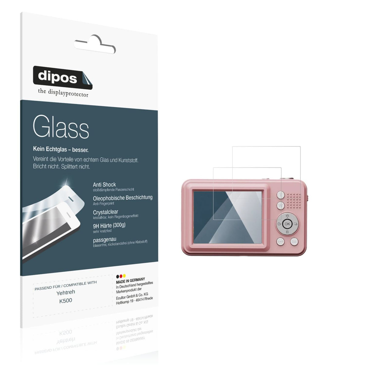 2x Screen Protector for Yehtreh K500 Flexible Glass 9H dipos