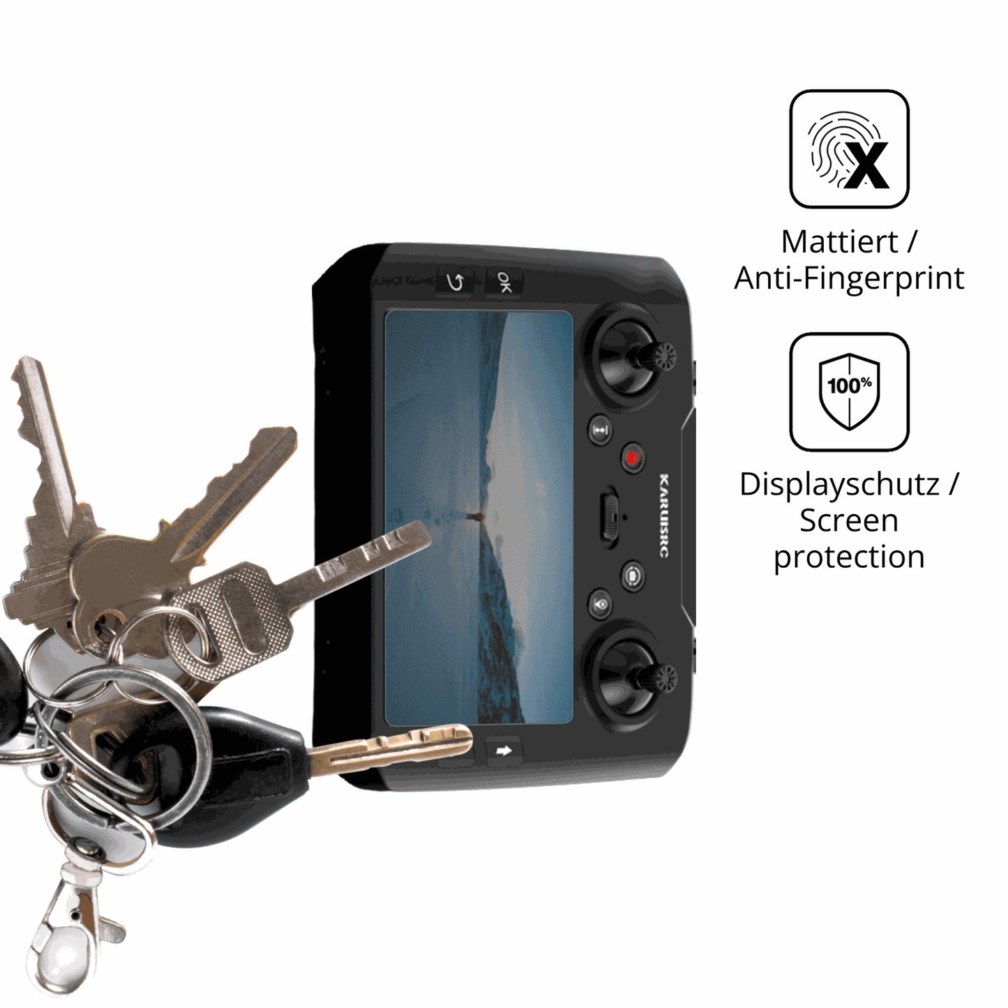 dipos Displayschutz für Yehtreh K600, mattierte Oberfläche, Blickschutzfilter und perfekter Passform