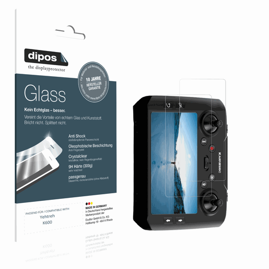 Klare Displayschutzfolie von dipos passend für Yehtreh K600, 9H kratzfest und blasenfrei montiert