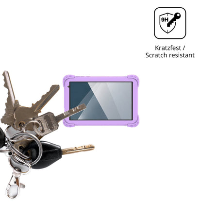 dipos Displayschutz für YOBWOK Kinder Tablet 8 Zoll, transparente Oberfläche, perfekte Passform auch für die Rundungen