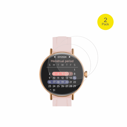 YoeverSmartwatch 1.27 Zoll mit aufgebrachter dipos Flex Schutzfolie, glasklare Darstellung ohne Einschränkungen