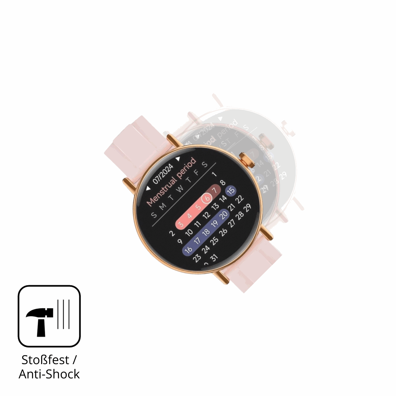 Schutz gegen Kratzer auf dem Yoever Smartwatch 1.27 Zoll Glas durch Schlüssel, Stöße gegen die Tischkante oder Stürze