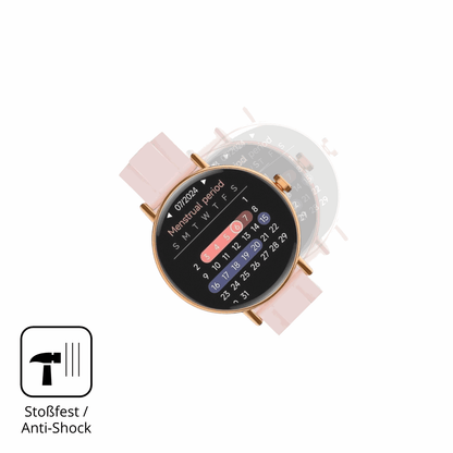 Schutz gegen Kratzer auf dem Yoever Smartwatch 1.27 Zoll Glas durch Schlüssel, Stöße gegen die Tischkante oder Stürze