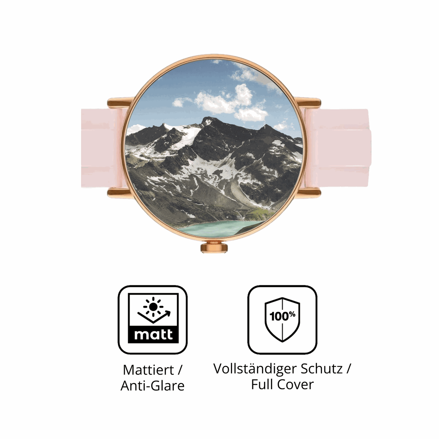 Flexible TPU-Folie passend zugeschnitten für Yoever Smartwatch 1.27 Zoll, vollständige Abdeckung