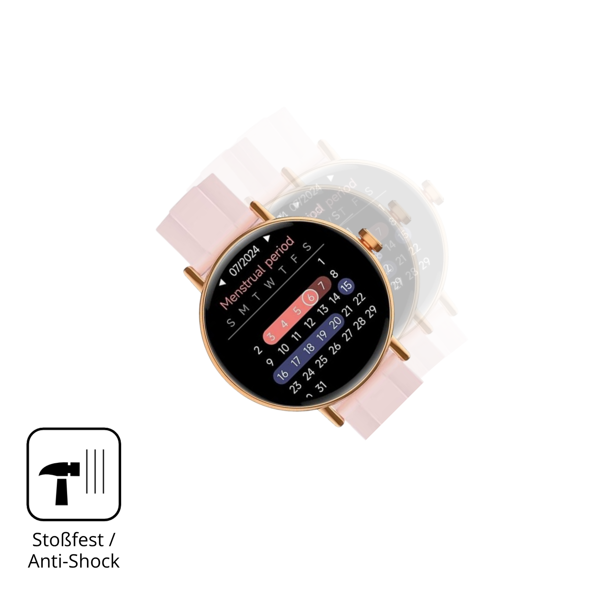 Schutz gegen Kratzer auf dem Yoever Smartwatch 1.27 Zoll Glas durch Schlüssel oder Ähnliches