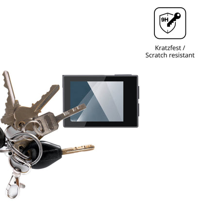 dipos Displayschutz für Yonvim Actioncam 4K, transparente Oberfläche, perfekte Passform auch für die Rundungen