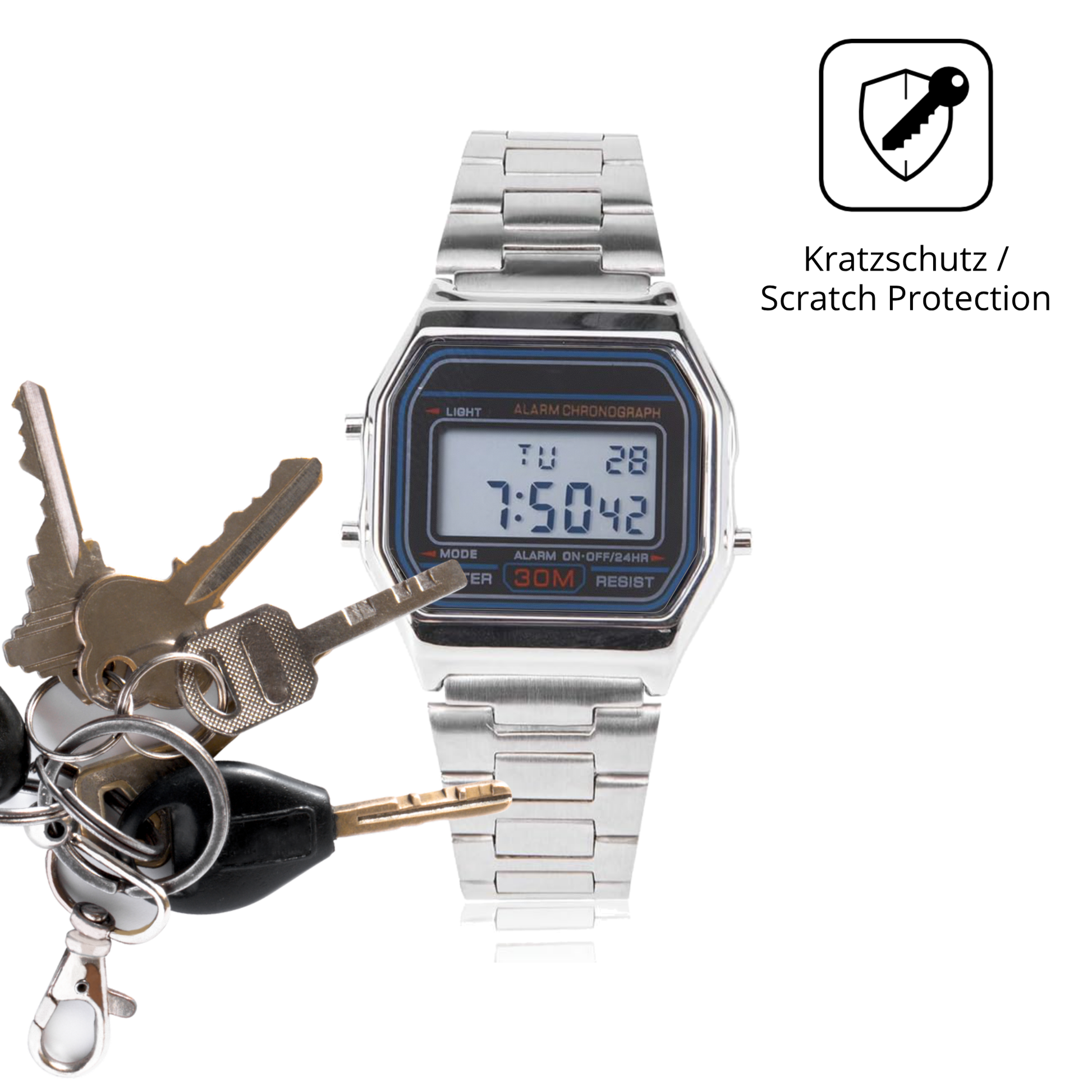 Schutz gegen Kratzer auf dem Yosoo Health Gear S3 Glas durch Schlüssel oder Ähnliches