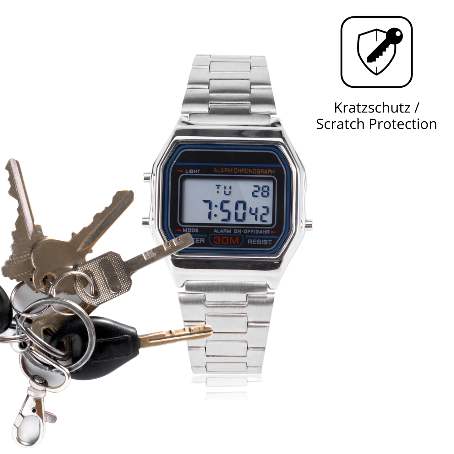 Schutz gegen Kratzer auf dem Yosoo Health Gear S3 Glas durch Schlüssel oder Ähnliches