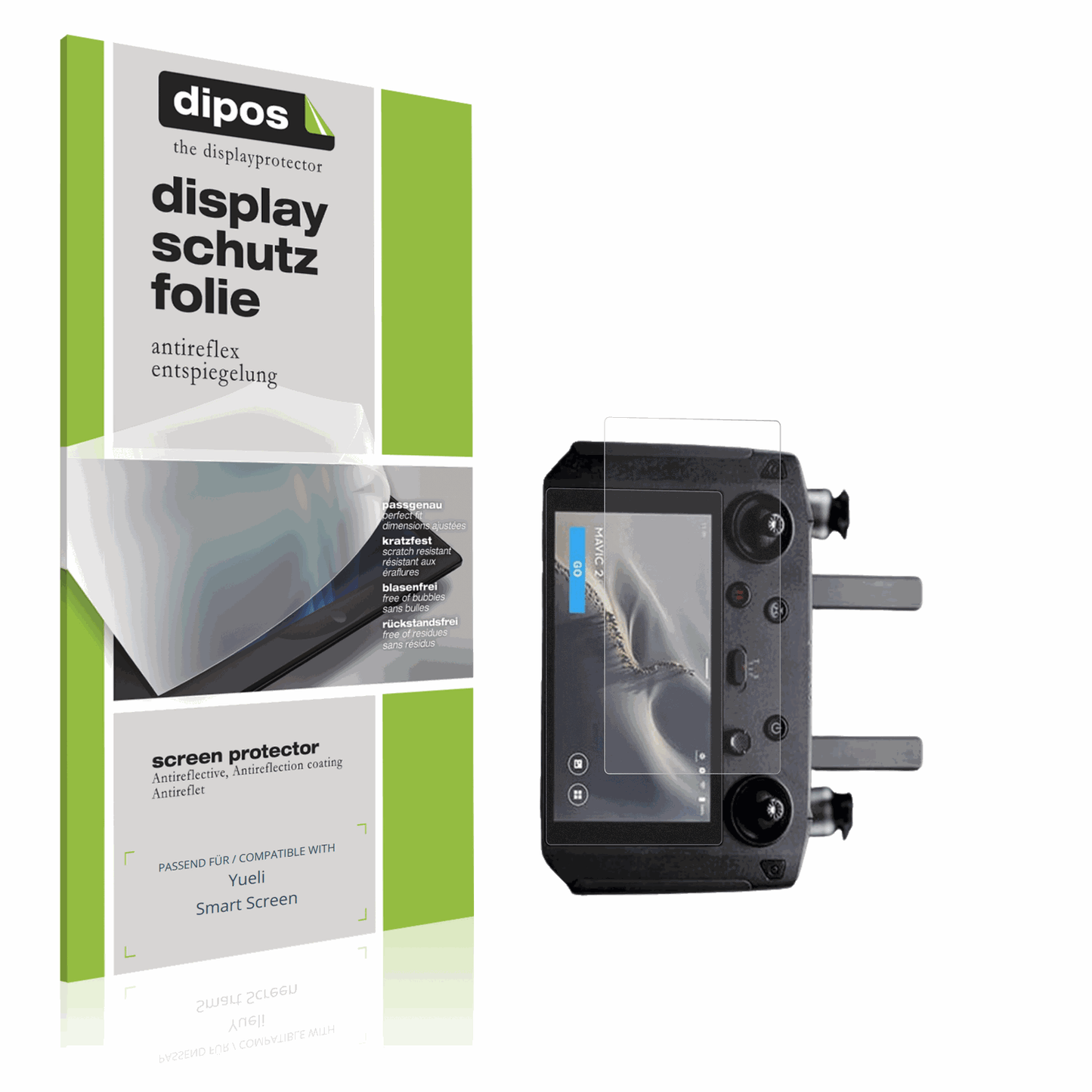 Matte Displayschutzfolie von dipos passend für Yueli Smart Screen, präziser Zuschnitt und blasenfrei montiert