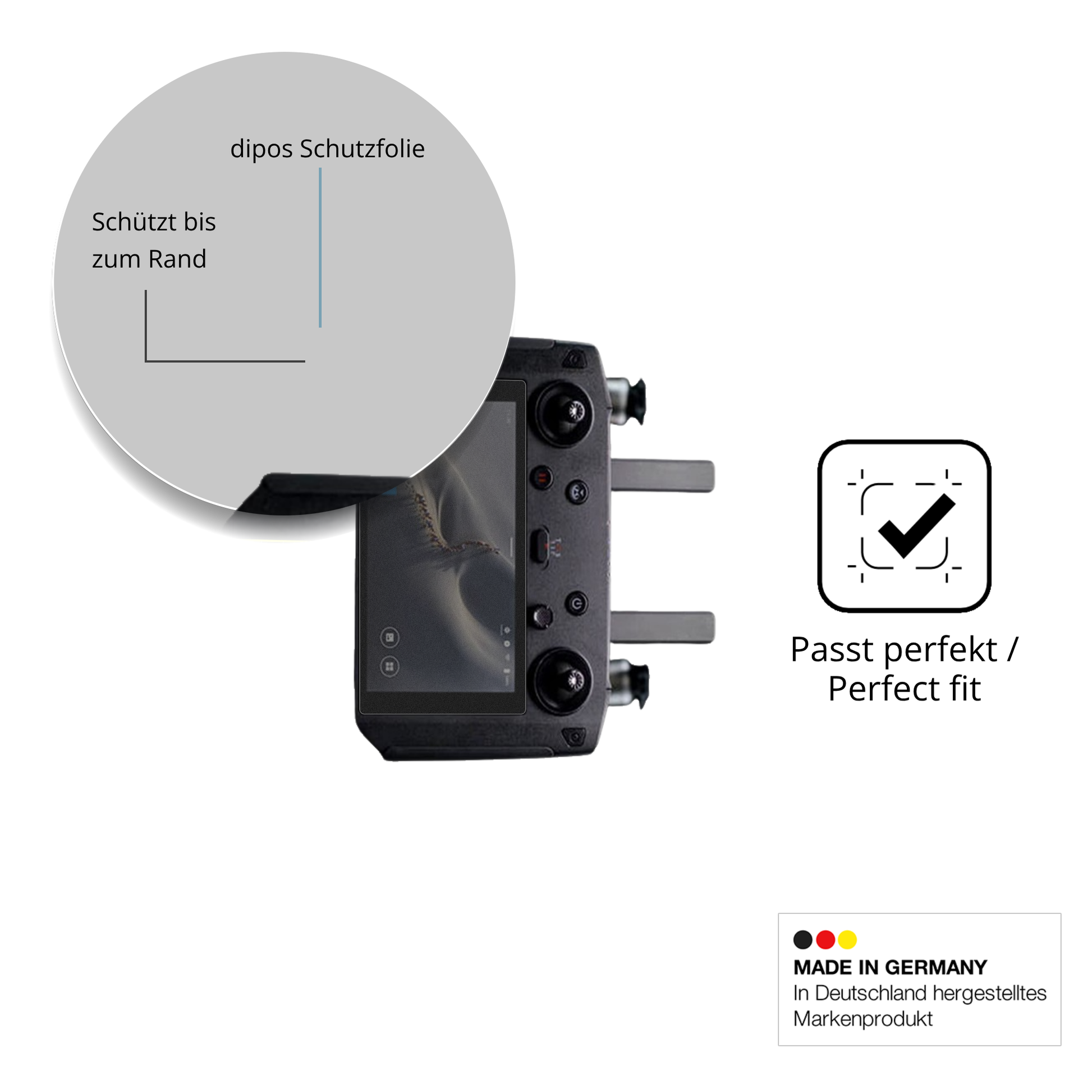 Schutz gegen Kratzer auf dem Yueli Smart Screen Glas durch Schlüssel oder Ähnliches