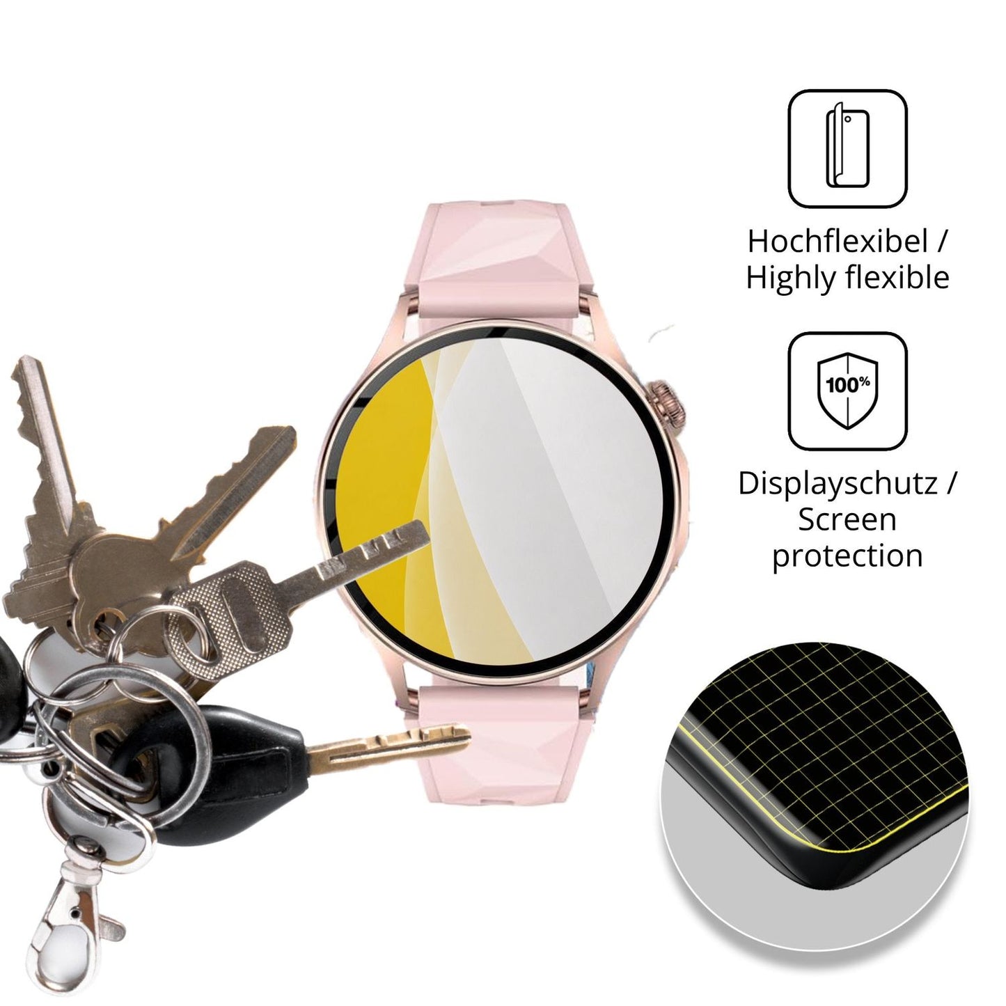 dipos Displayschutz für YUPENG MT119, transparente Oberfläche, geringe Dicke und perfekte Passform