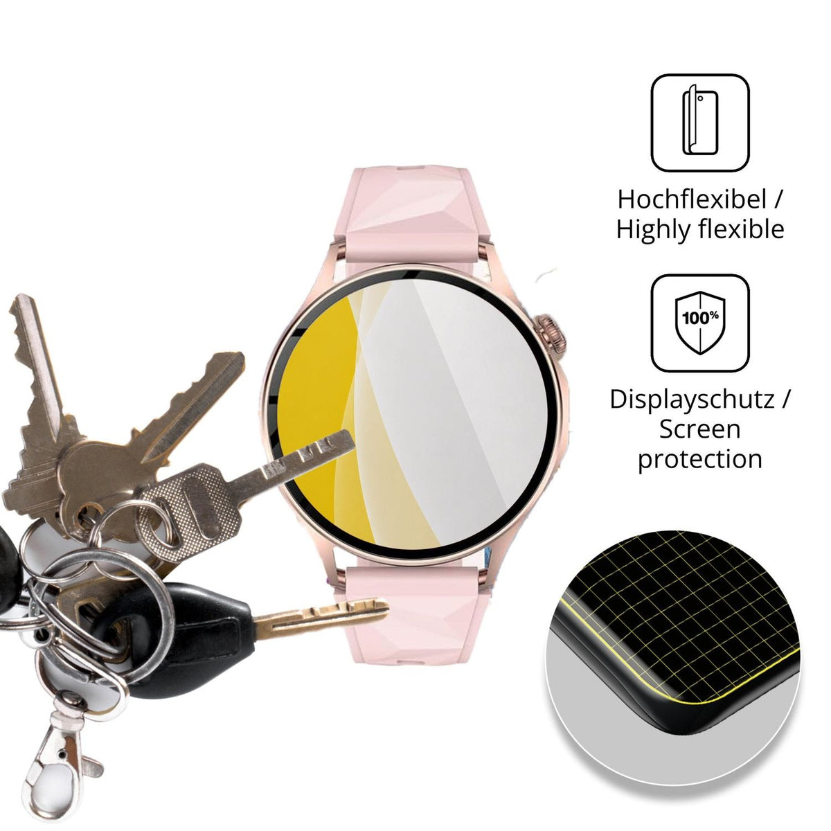 dipos Displayschutz für YUPENG MT119, transparente Oberfläche, geringe Dicke und perfekte Passform