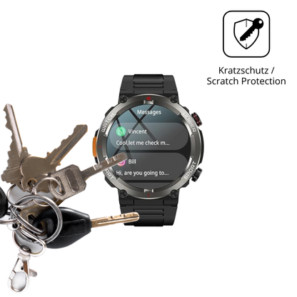 Schutz gegen Kratzer auf dem Yxtel W50 Pro Glas durch Schlüssel oder Ähnliches