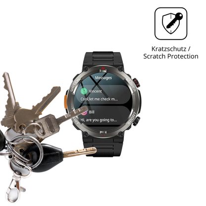 Schutz gegen Kratzer auf dem Yxtel W50 Pro Glas durch Schlüssel oder Ähnliches