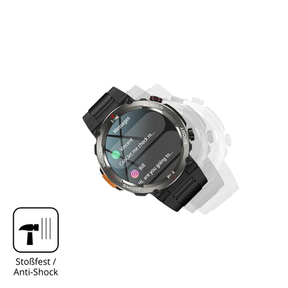 Schutz gegen Kratzer auf dem Yxtel W50 Pro Glas durch Schlüssel, Stöße gegen die Tischkante oder Stürze