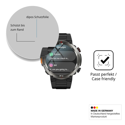 Schutzglasfolie mit optimaler Passform, zur Verwendung mit Hüllen geeignet