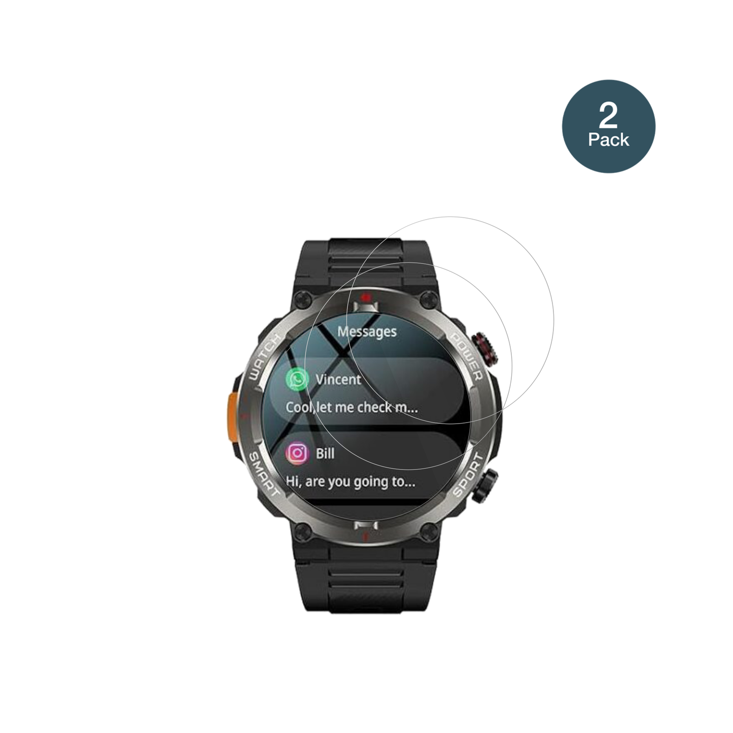 YxtelW50 Pro mit aufgebrachter dipos Flex Schutzfolie, glasklare Darstellung ohne Einschränkungen