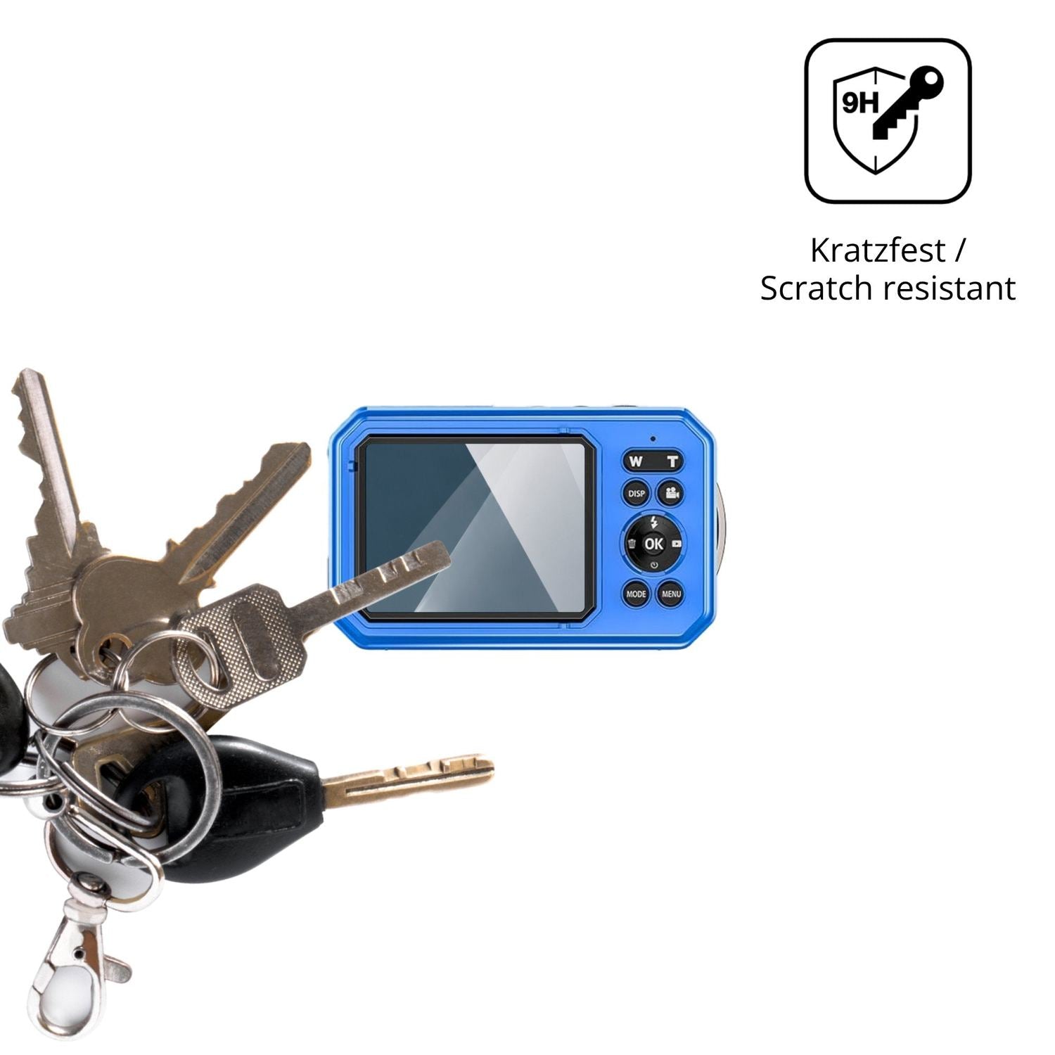 dipos Displayschutz für ZANTEEY UP019BU01, transparente Oberfläche, perfekte Passform auch für die Rundungen