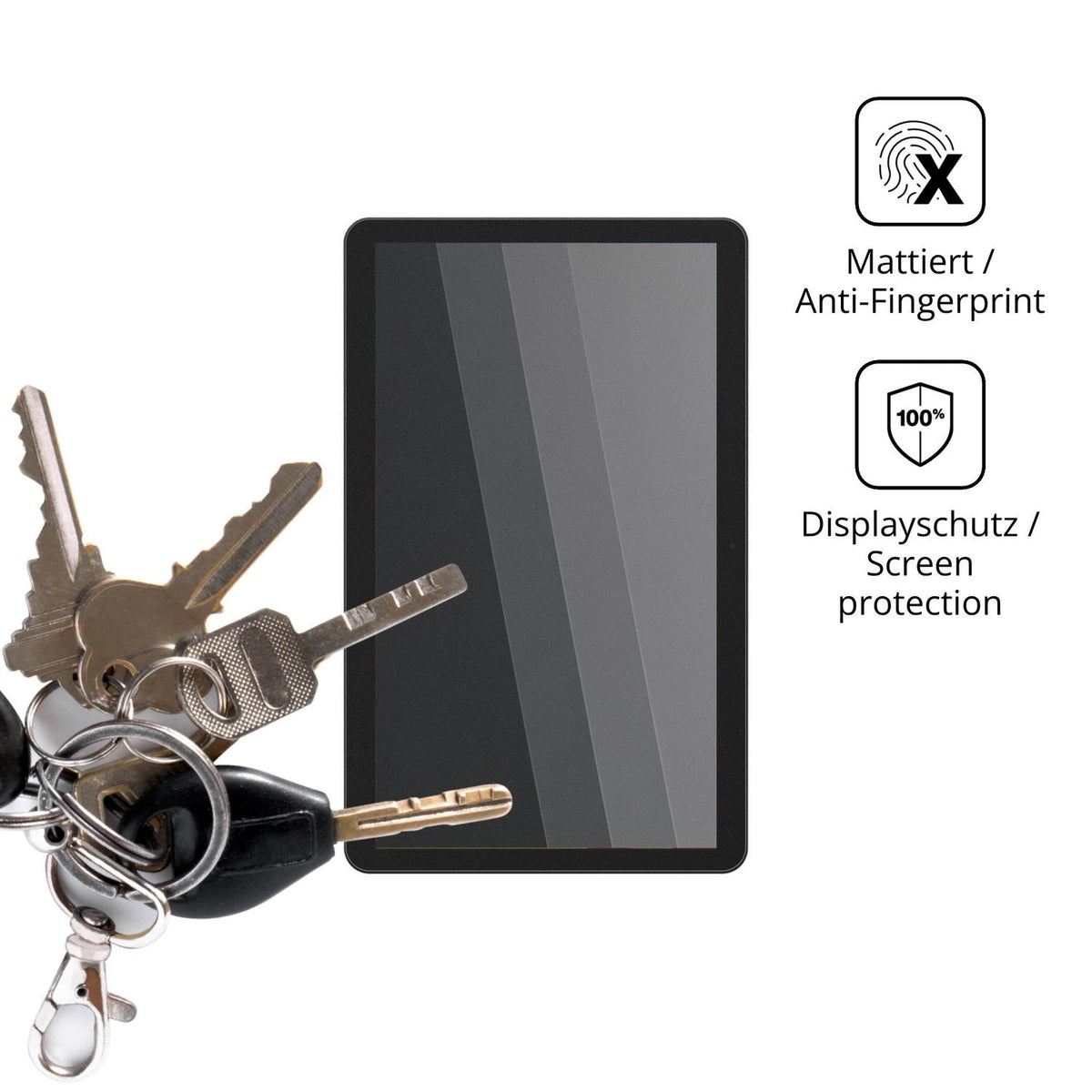 dipos Displayschutz für Zebra KC50 15 Zoll, mattierte Oberfläche, Blickschutzfilter und perfekter Passform