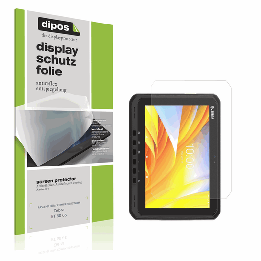 Matte Displayschutzfolie von dipos passend für Zebra ET 60 65, präziser Zuschnitt und blasenfrei montiert