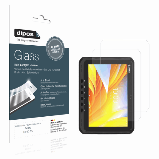 Matte Displayschutzfolie von dipos passend für Zebra ET 60 65, 9H kratzfest und blasenfrei montiert