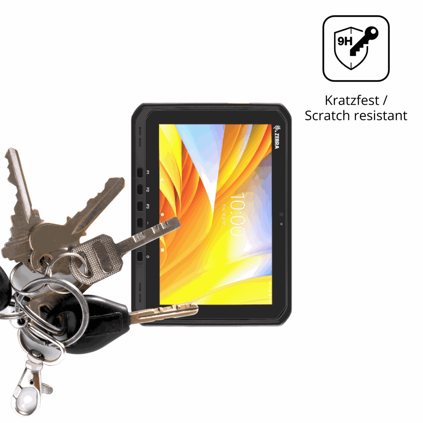 dipos Displayschutz für Zebra ET 60 65, mattierte Oberfläche, robuste Festigkeit und perfekte Passform