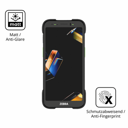 Dünne und entspiegelnde Folie passend zugeschnitten für Zebra TC501