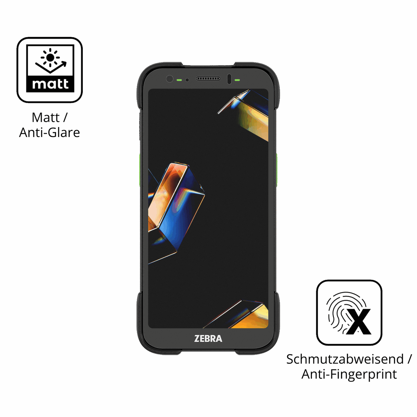9H Hartbeschichtete, flexible Folie passend zugeschnitten für Zebra TC501