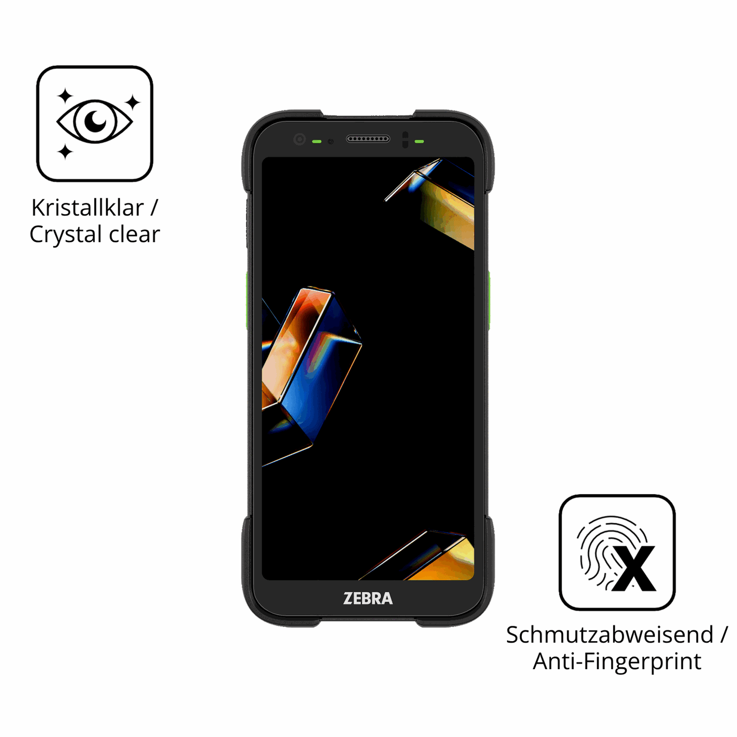 Flexible TPU-Folie passend zugeschnitten für Zebra TC501, vollständige Abdeckung