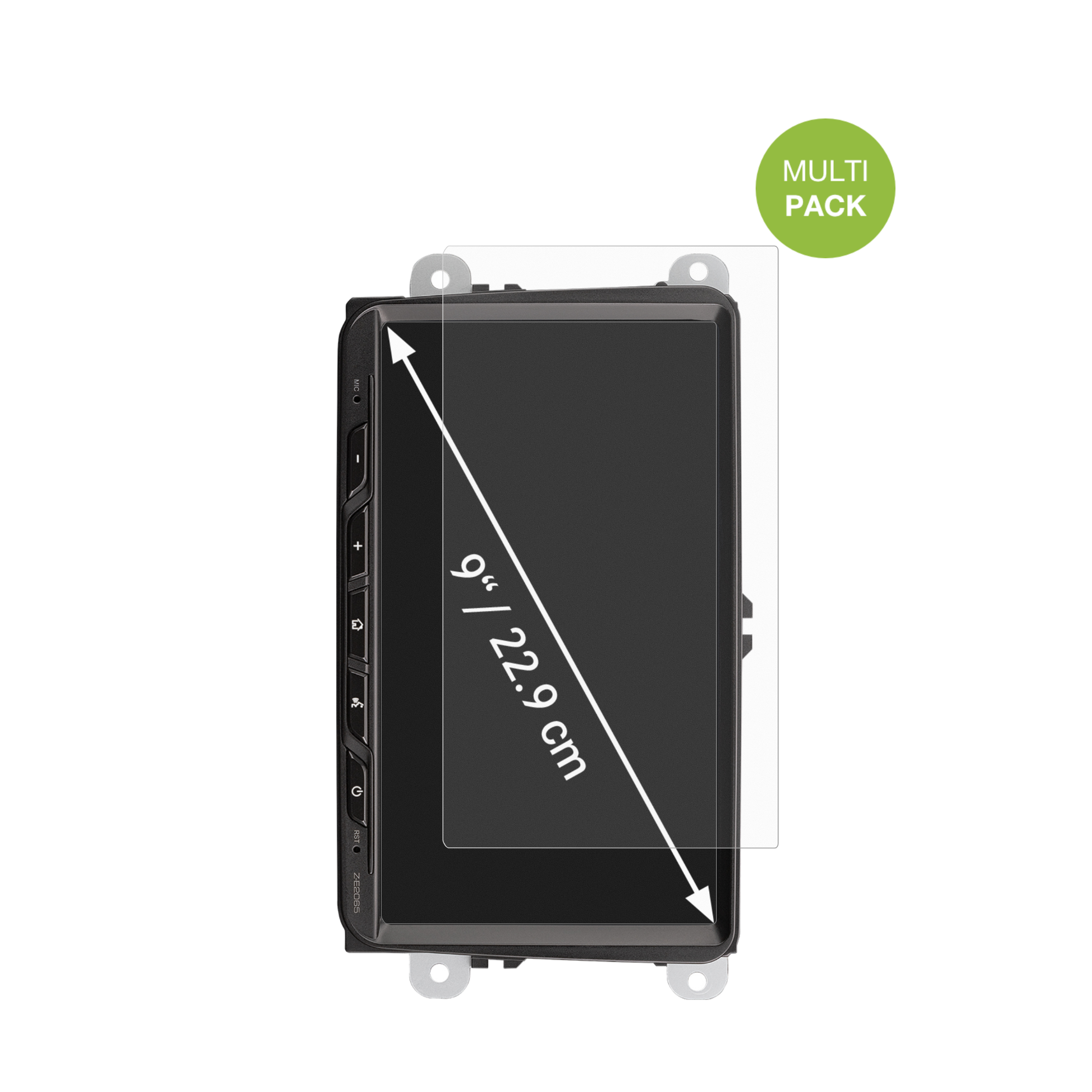 ZenecZ-E2065 mit aufgebrachter dipos Displayschutzfolie, die lästige Fingerabdrücke minimiert