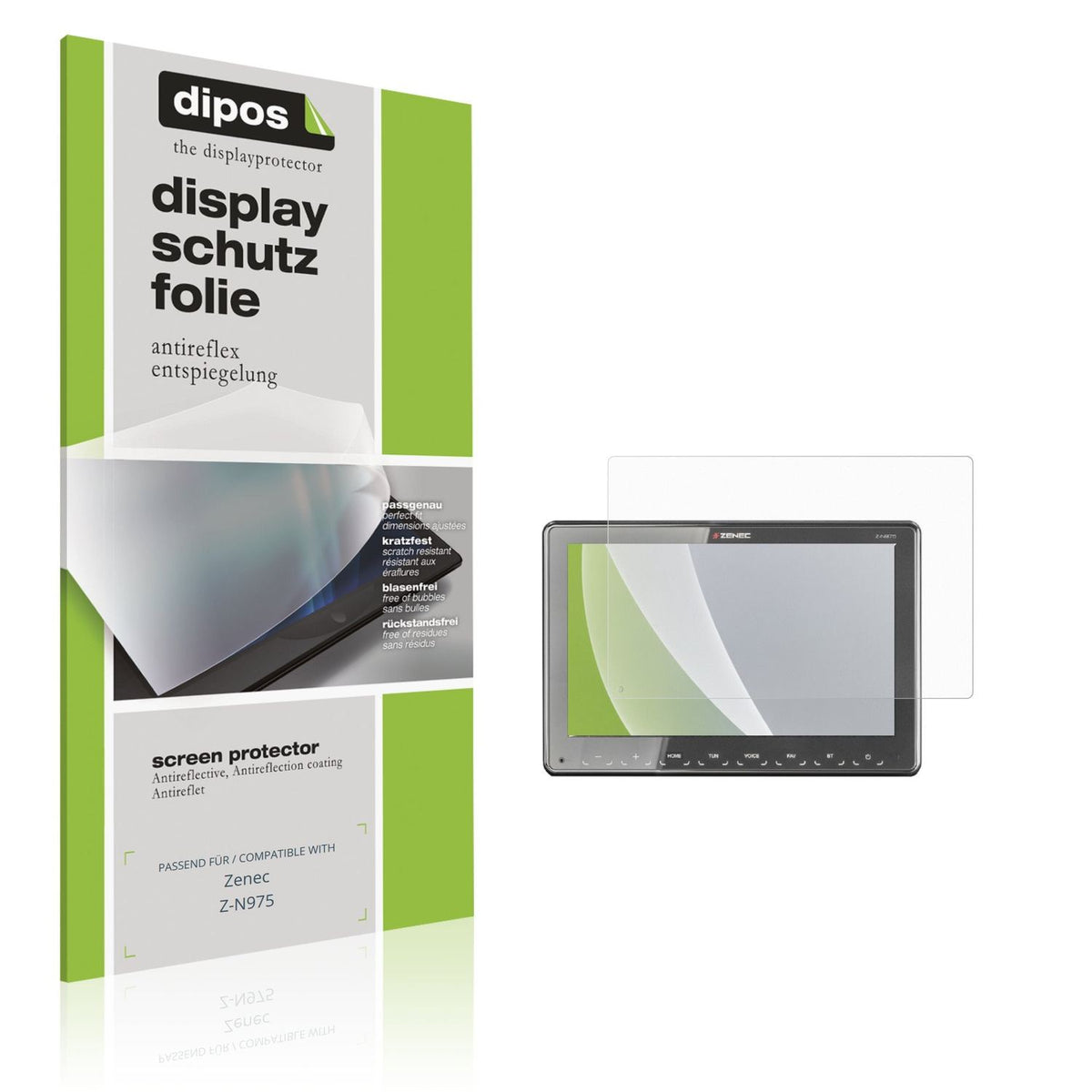 2x Screen Protector for Zenec Z-N975 Protection Anti Glare dipos