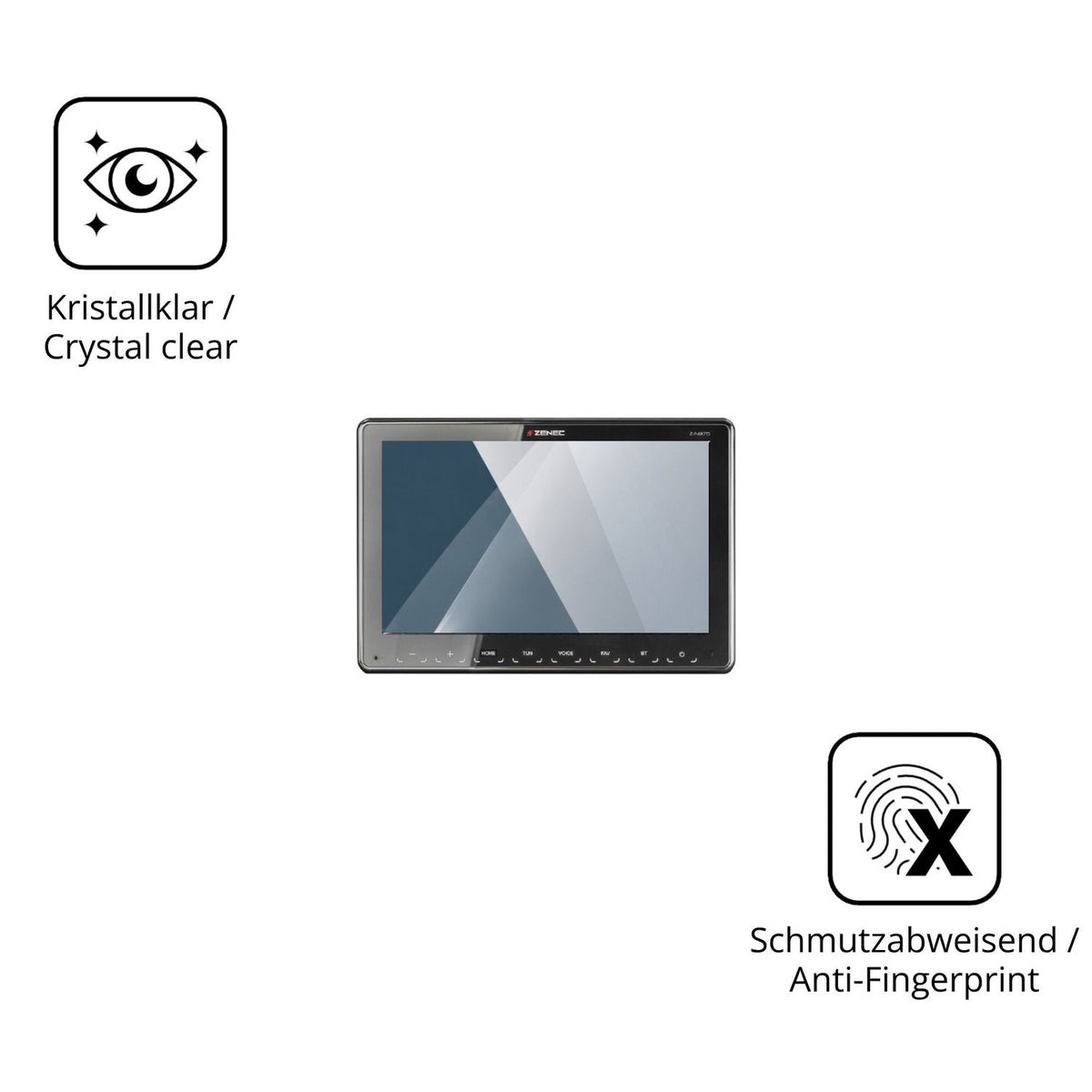 2x Screen Protector for Zenec Z-N975 Flexible Glass 9H dipos