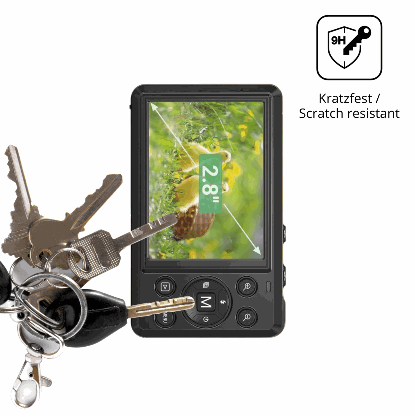 dipos Displayschutz für ZMOQNG 4K 64MP Kamera, mattierte Oberfläche, robuste Festigkeit und perfekte Passform