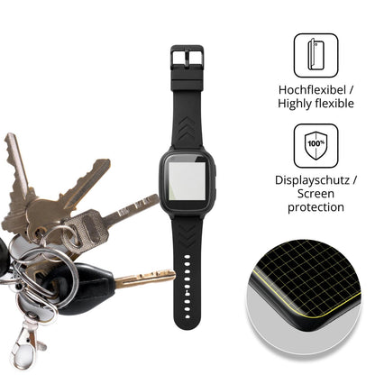 dipos Displayschutz für Zonaro BW-BLK-001, transparente Oberfläche, perfekte Passform auch für die Rundungen