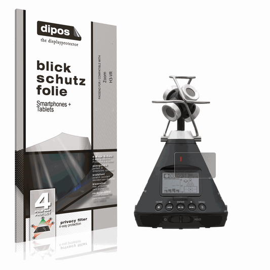 Blickschutzfolie von dipos passend für Zoom H3-VR, präziser Zuschnitt und blasenfrei montiert