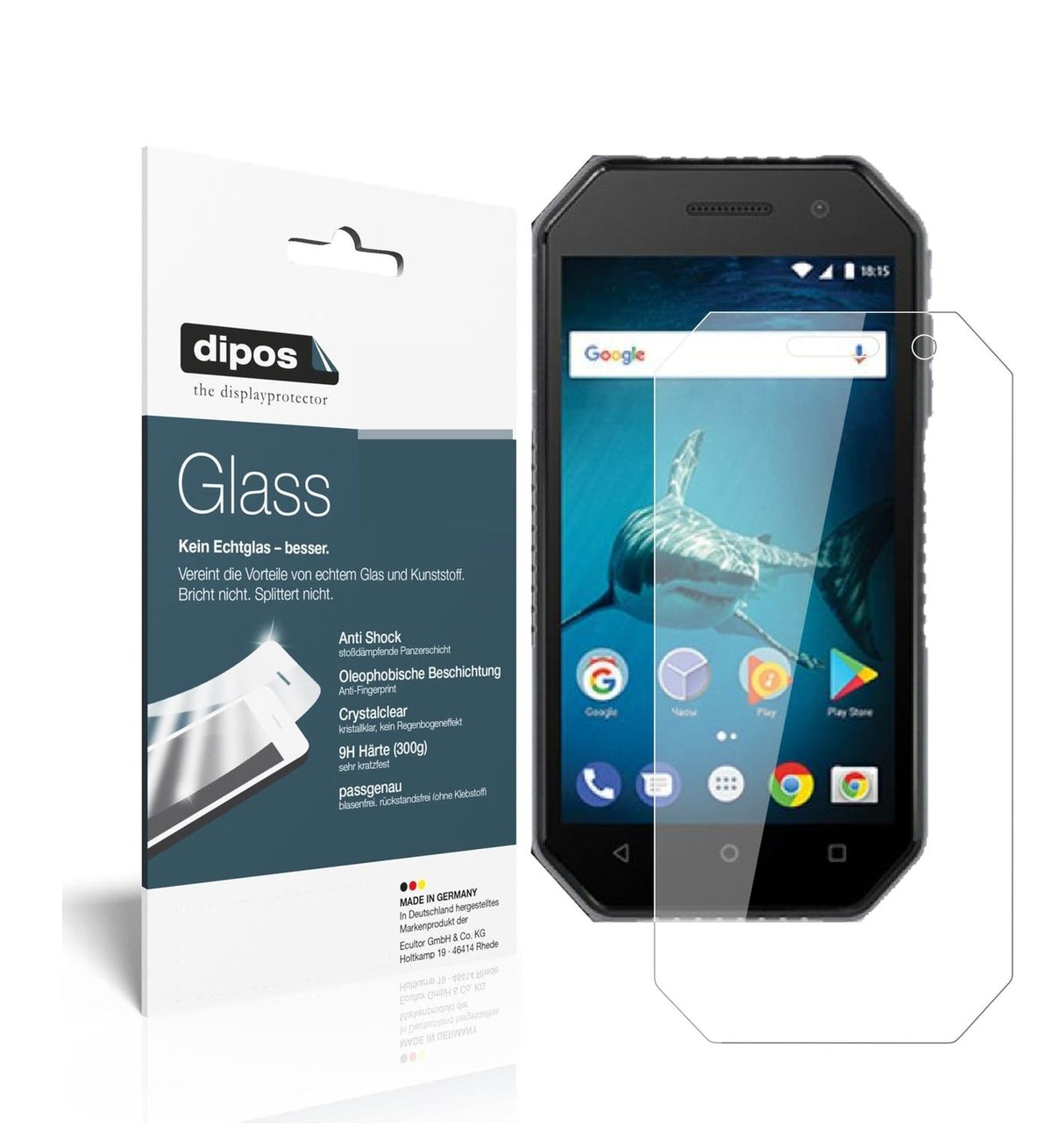 1x 9H Screen Protector for BQ Mobile 4077 Shark Mini