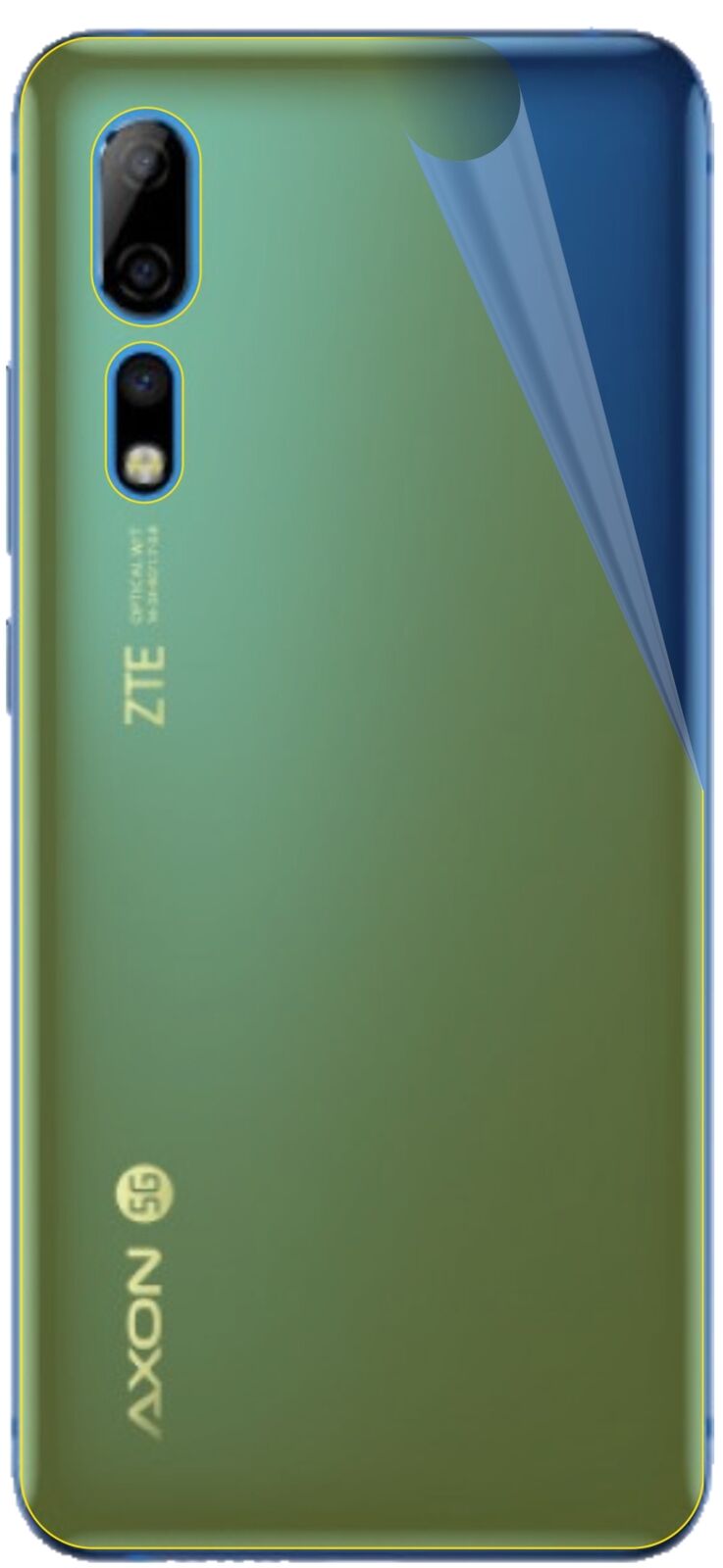 dipos Displayschutz für ZTE Axon 10 Pro 5G Rückseite, transparente Oberfläche, geringe Dicke und perfekte Passform