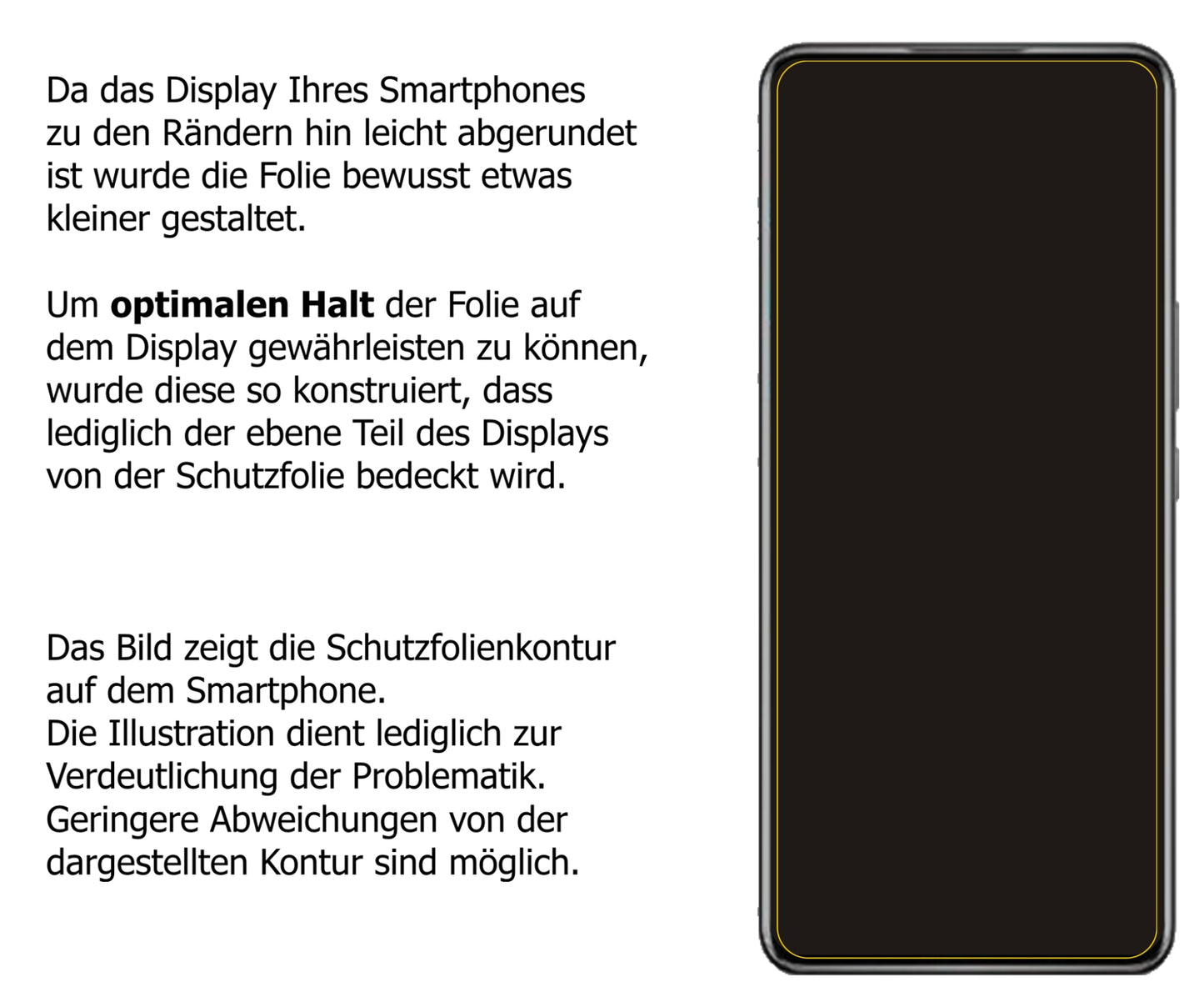 dipos Displayschutz für ZTE Axon 30, transparente Oberfläche, perfekte Passform auch für die Rundungen
