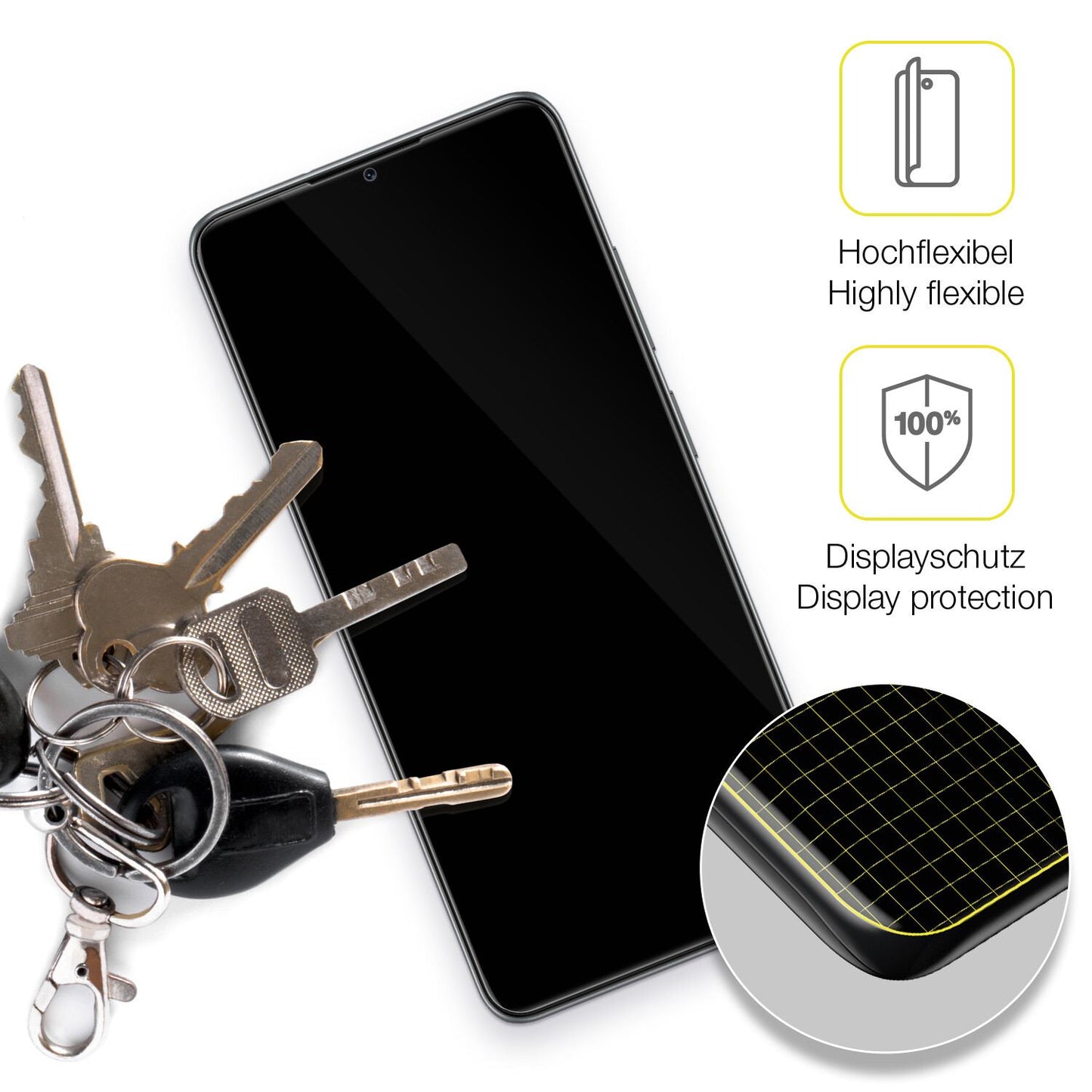dipos Displayschutz für ZTE Blade A73, transparente Oberfläche, geringe Dicke und perfekte Passform