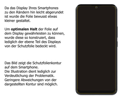 dipos Displayschutz für ZTE Blade V2021 5G, transparente Oberfläche, perfekte Passform auch für die Rundungen