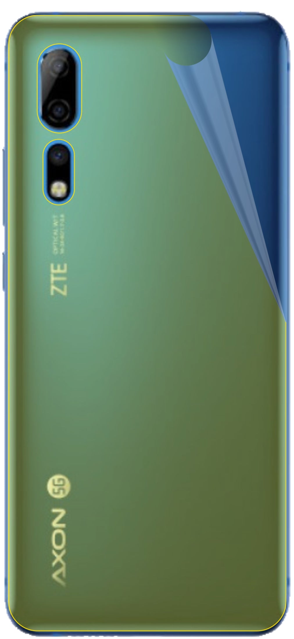 dipos Displayschutz für ZTE Axon 10s Pro Rückseite, transparente Oberfläche, geringe Dicke und perfekte Passform