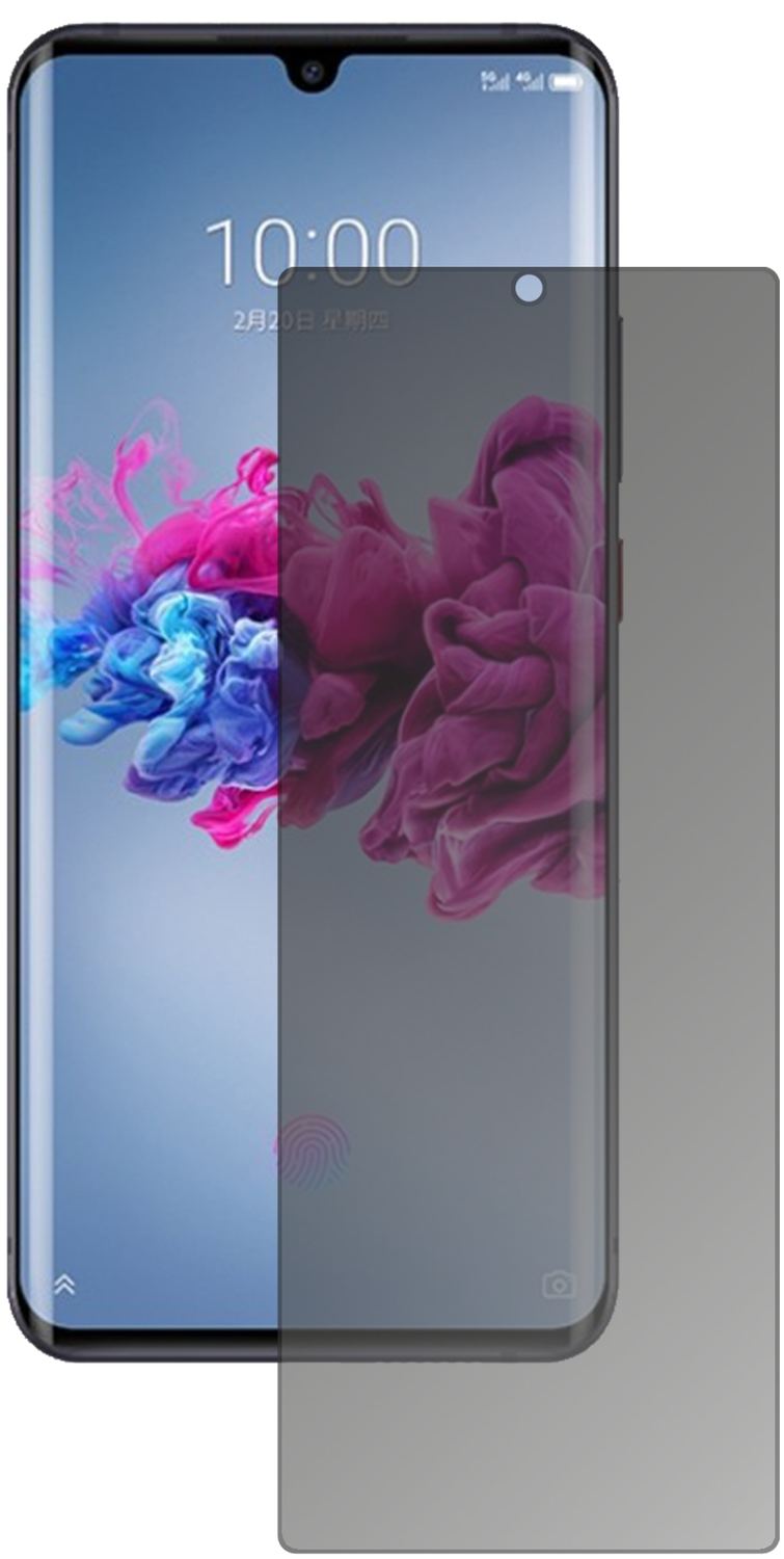 ZTEAxon 11 5G mit aufgebrachtem dipos Displayschutz, der seitliche Einblicke blockiert