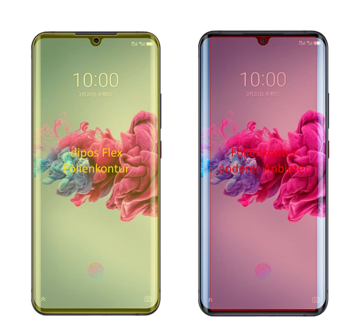 3x Screen Protector for ZTE Axon 11 Protective Film covers 100% dipos Flex