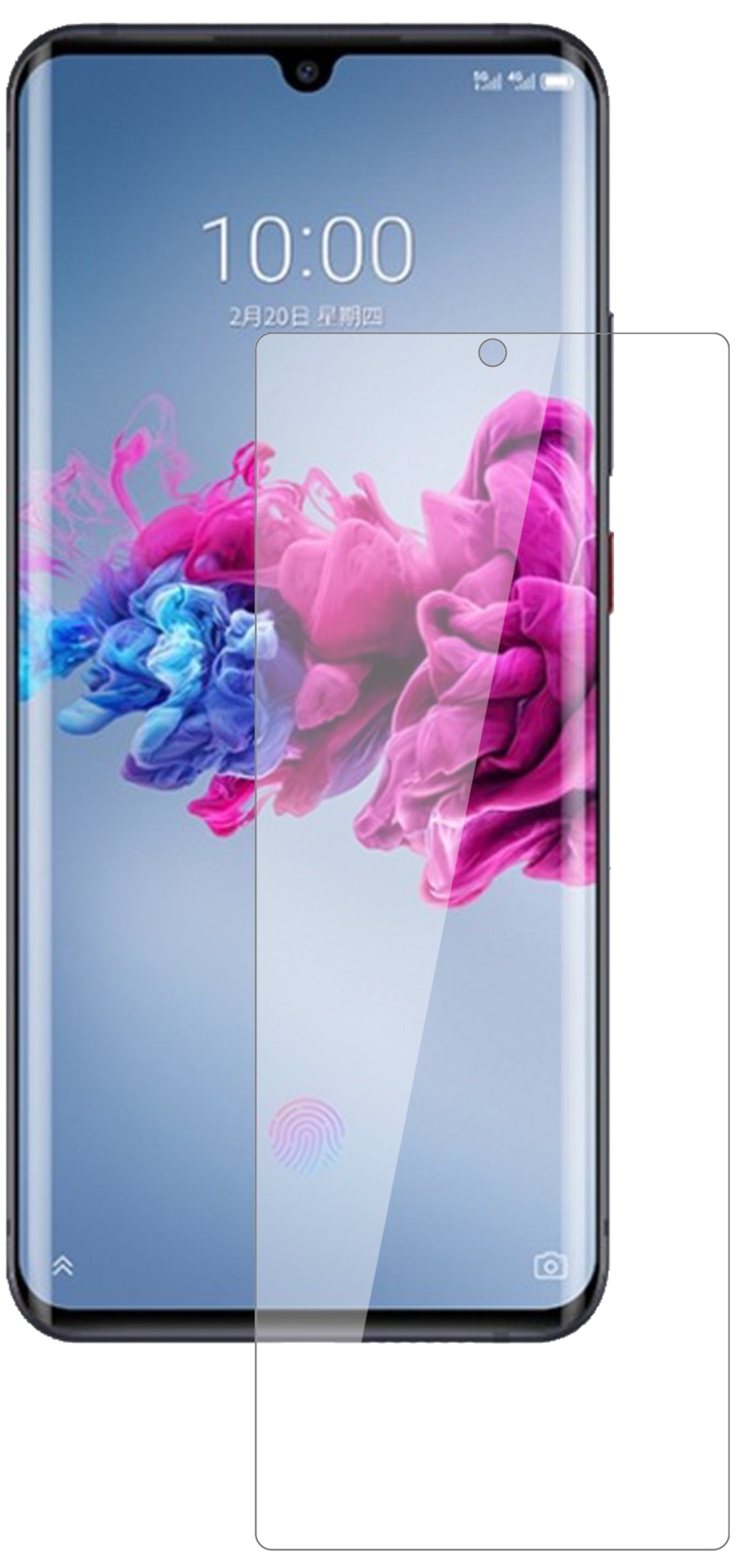 ZTEAxon 11 mit aufgebrachter dipos Flex Schutzfolie, glasklare Darstellung ohne Einschränkungen