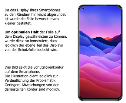 Privatsphäre-Schutz durch Sichtschutz-Folie passend zugeschnitten für ZTE Axon 11 SE
