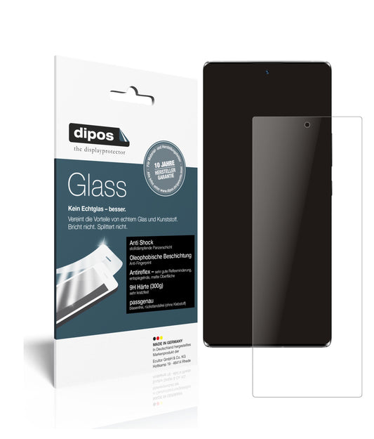 Matte Displayschutzfolie von dipos passend für ZTE Axon 30 Ultra, 9H kratzfest und blasenfrei montiert