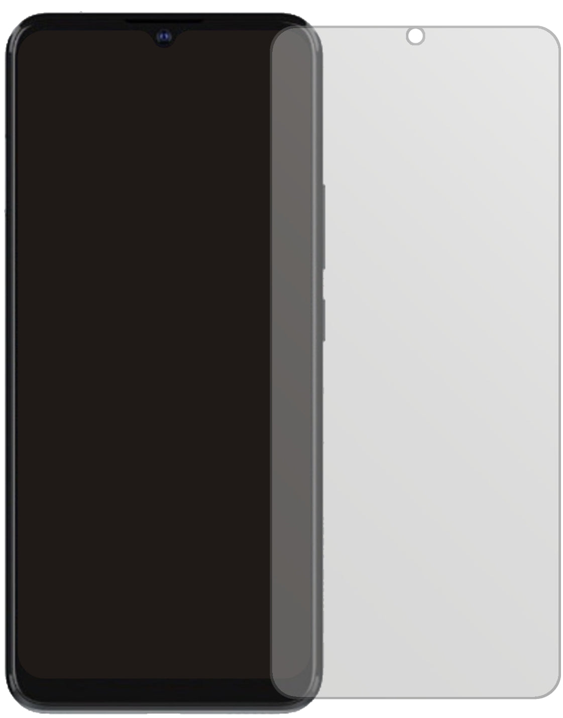 ZTEBlade V2021 5G mit aufgebrachter dipos Displayschutzfolie, die lästige Fingerabdrücke minimiert