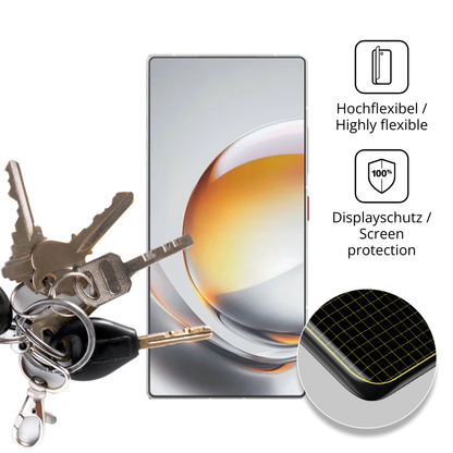 dipos Displayschutz für ztenubia z80 ultra, transparente Oberfläche, perfekte Passform auch für die Rundungen